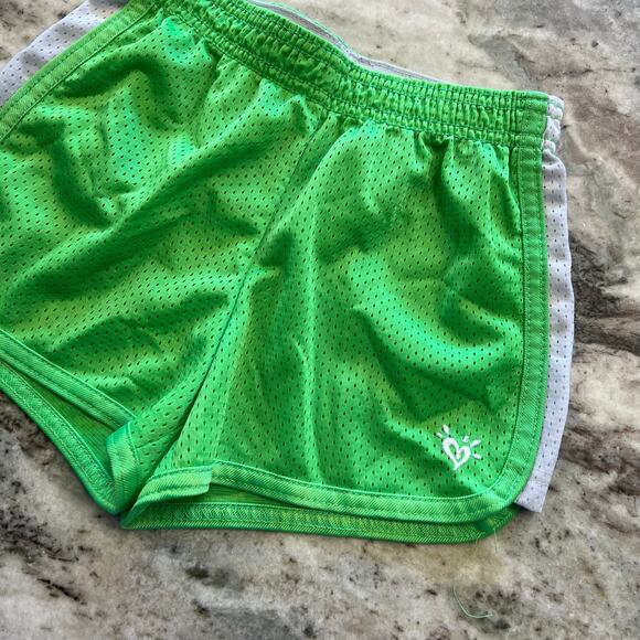 Justice Girls Green Mesh Athletic Shorts Size 8 - Picture 2 of 3